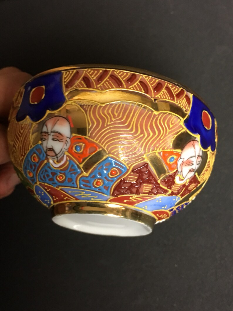 Moriage Satsuma Embossed Heavy Gold Eggshell Porcelain Teacup Etsy