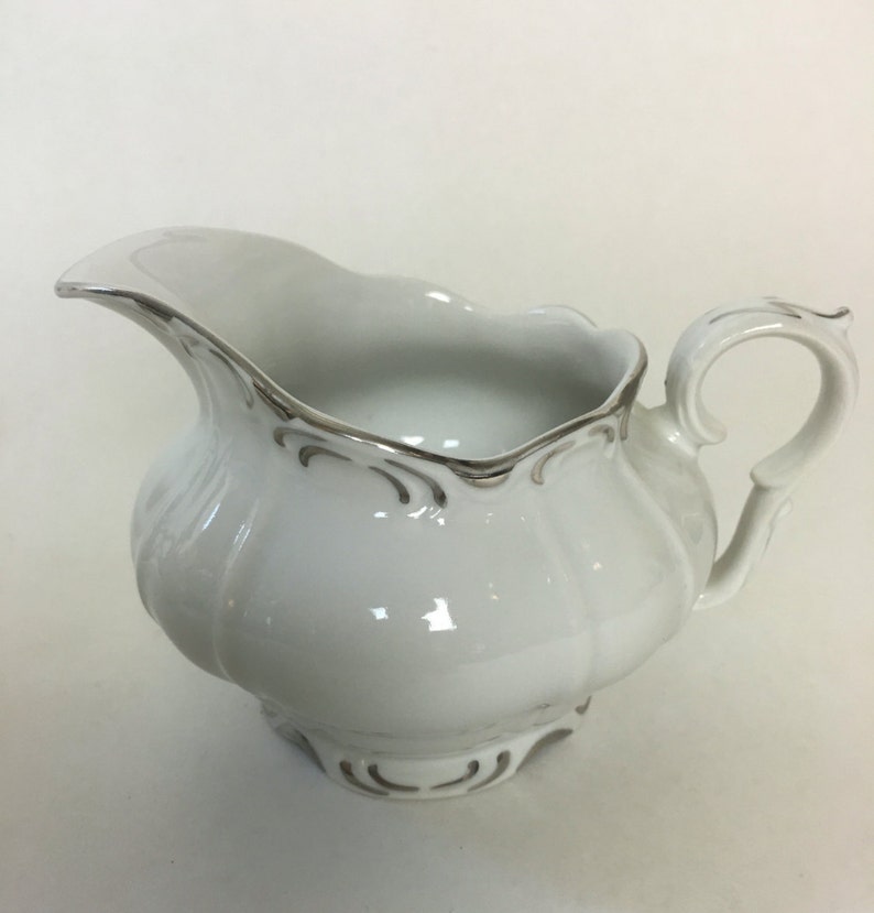 Fine Bohemian China Sugar Bowl and Creamer Set White with Etsy