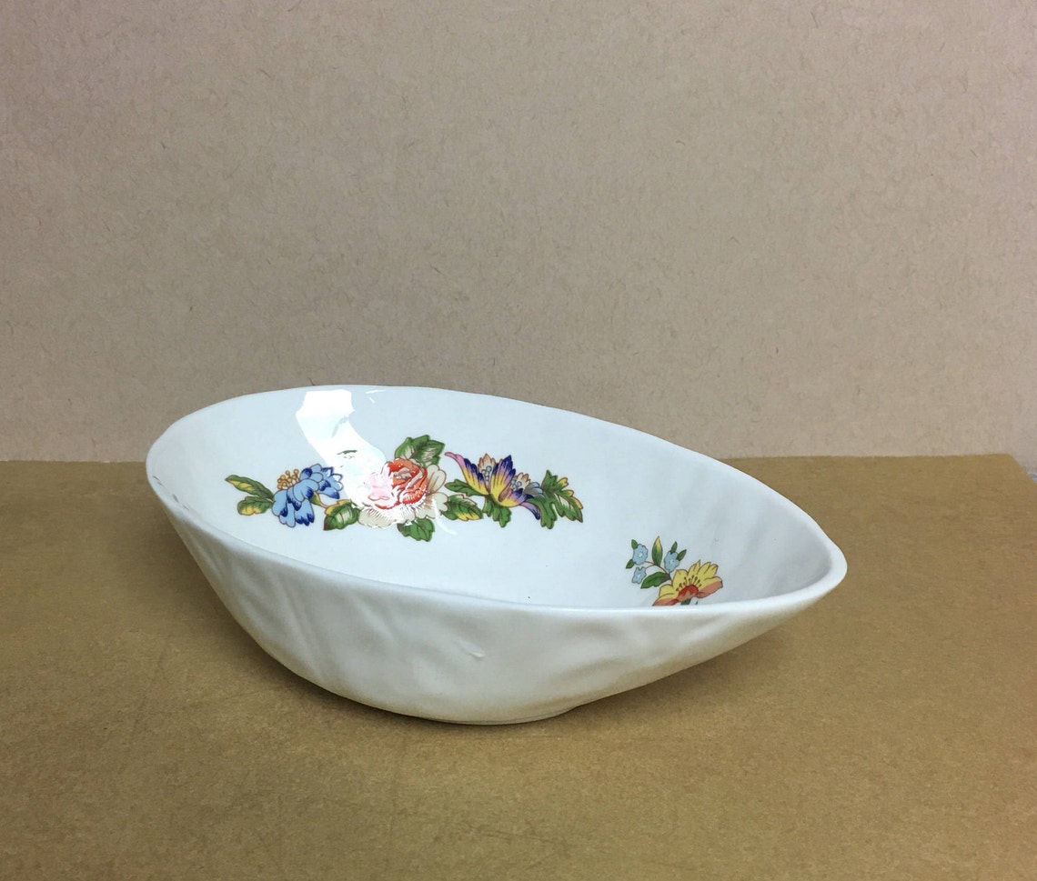 Aynsley Cottage Garden Unusual Egg Shaped Bowl Fine Bone China Etsy India