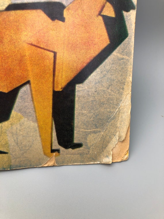 Rare 1961 Origami Zoo Animal Book & Samples Published by
