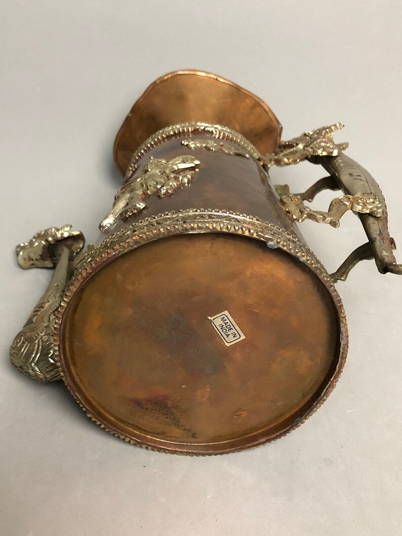 Unique Large Indian Brass and Copper Pitcher Teapot Dragon Etsy