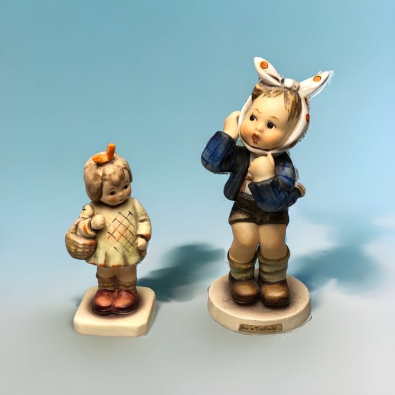 2 Goebel Hummel Figurines 5.5boy With Toothache 217 TMK4 Stylized
