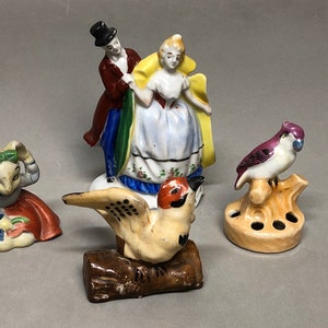 Lot Occupied Japan Victorian Colonial Couple , Bunny Girl and 2 Birds