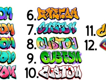 Benutzerdefinierte Graffiti, PNG-Datei, digitaler Download, Sublimationsdatei,
