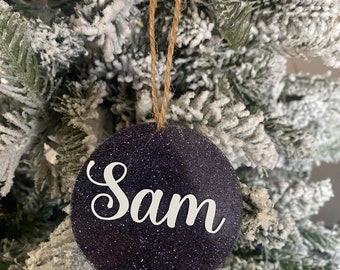 Christmas ornament, Glitter Customized