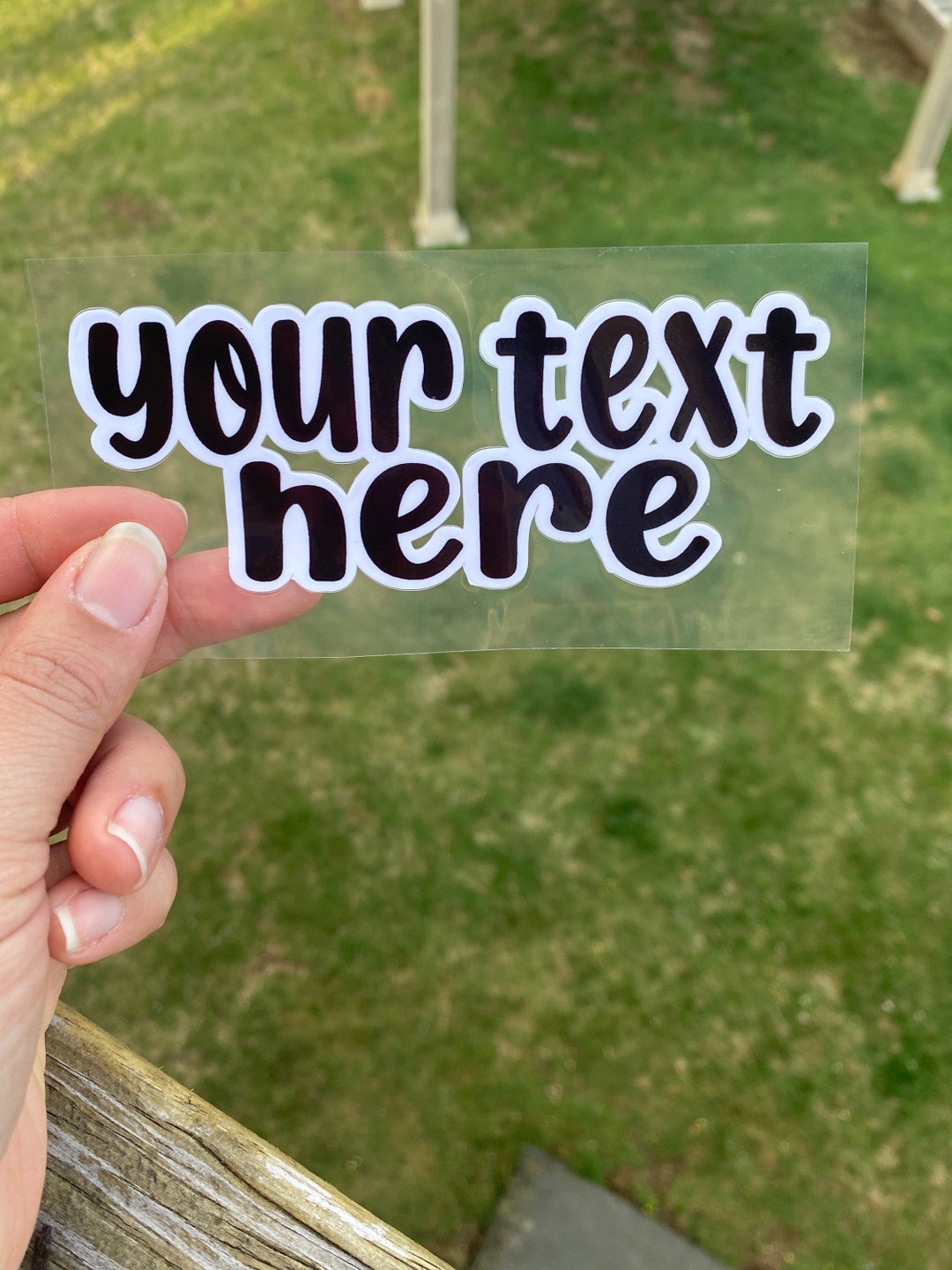 Custom Text Sticker, Personalized Decal Etsy