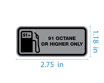 Race Fuel Octane 110 Octane Rating Decal Pack - Wilde Signs - Signs ...