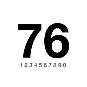 Race Car Number Sticker (Helvetica)