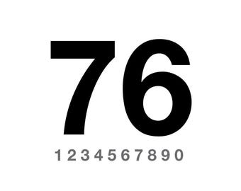 Race Car Number (Helvetica) Decal Sticker