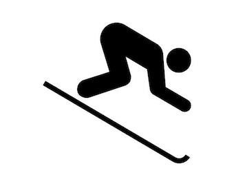 Skiing Decal Sticker