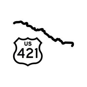Snake w/ US 421 Emblem Decal Sticker