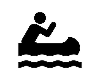 Canoeing Decal Sticker