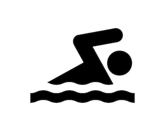 Swimming Decal Sticker