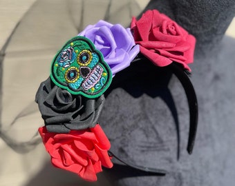 Day of the dead inspired headband