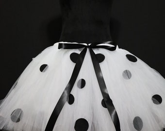 Halloween Tulle Costume, 101 dalmations, adult, teen, plus size