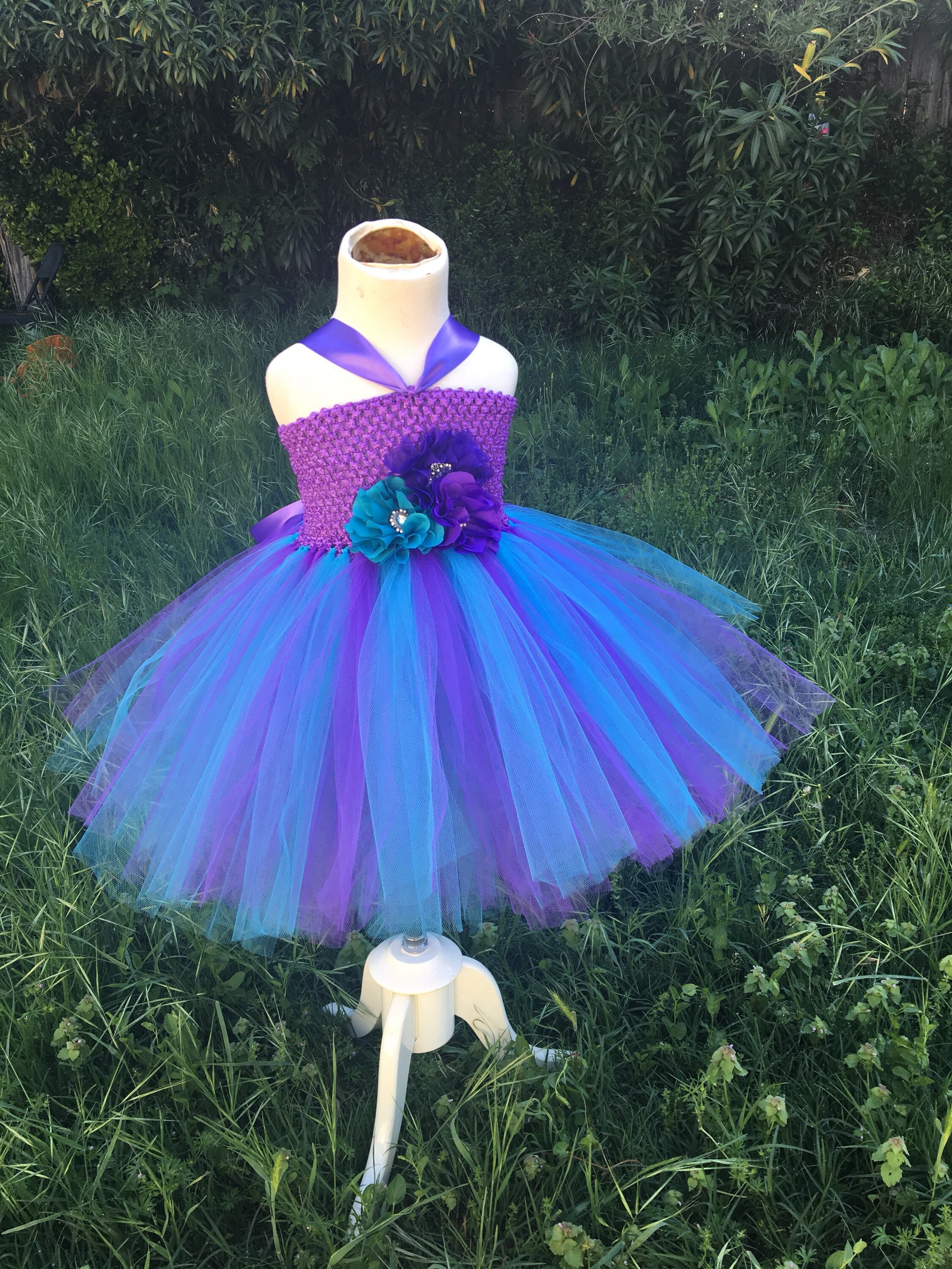 Turquoise and Purple Wedding Dress - Etsy