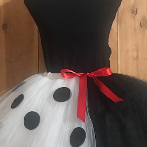 Cruella DeVille inspired halloween tulle costume, adult, teen, plus size