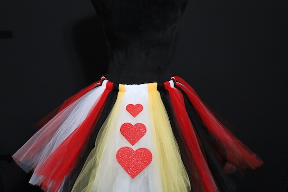 Halloween Tulle Costume Queen of hearts skirt adult teen