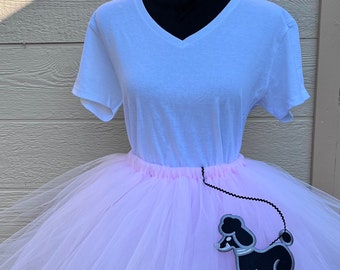 Tutu con gonna barboncino ispirato agli anni '50, costume, adolescente, adulto, taglie forti