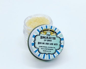 Ringmaster Sugar Lip Scrub Peppermint Vanilla All Natural -