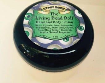 Living Dead Doll Light Hand & Body Lotion Lemon Vanilla Patchouli Black Pepper