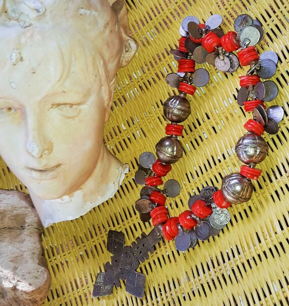 Vintage Ethiopian Cross, Tribal Boho