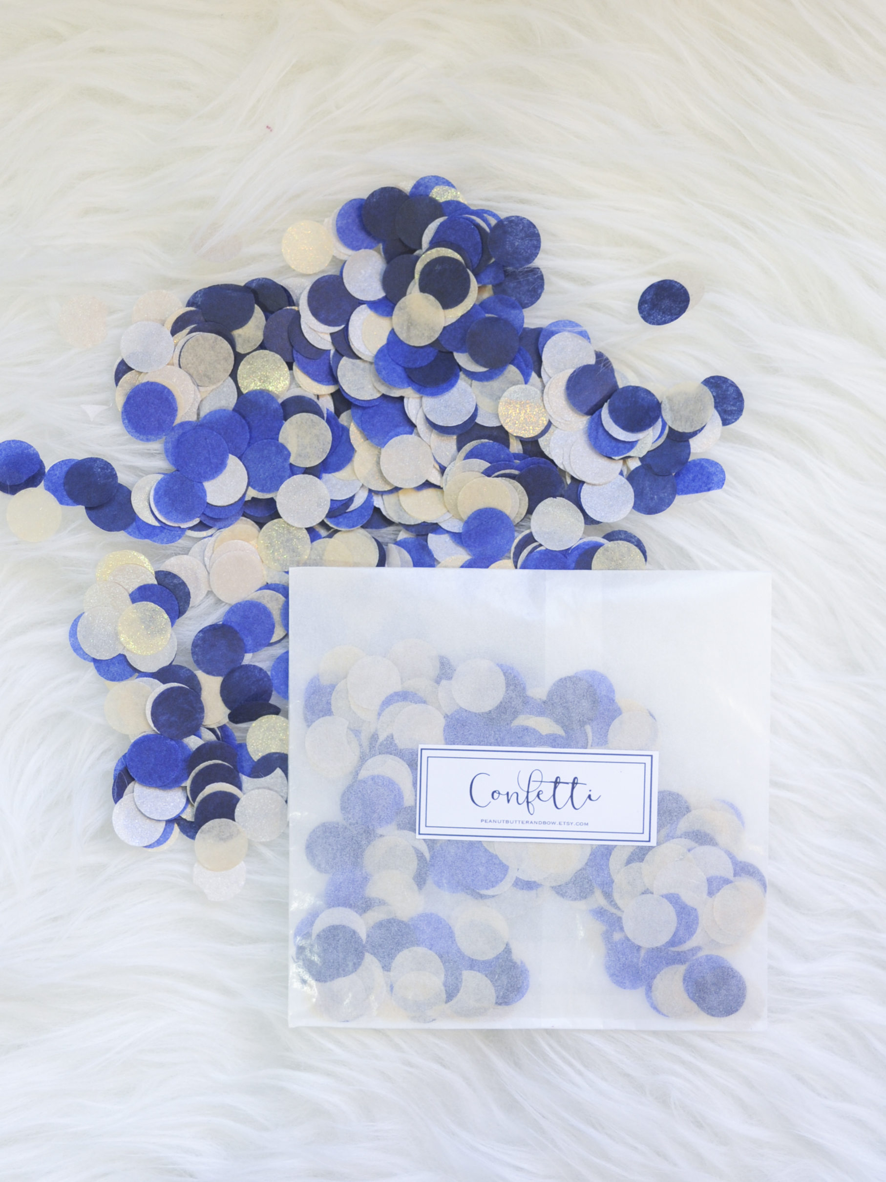 Gender Reveal Blue Confetti Navy Gold Confetti Mix Custom Etsy