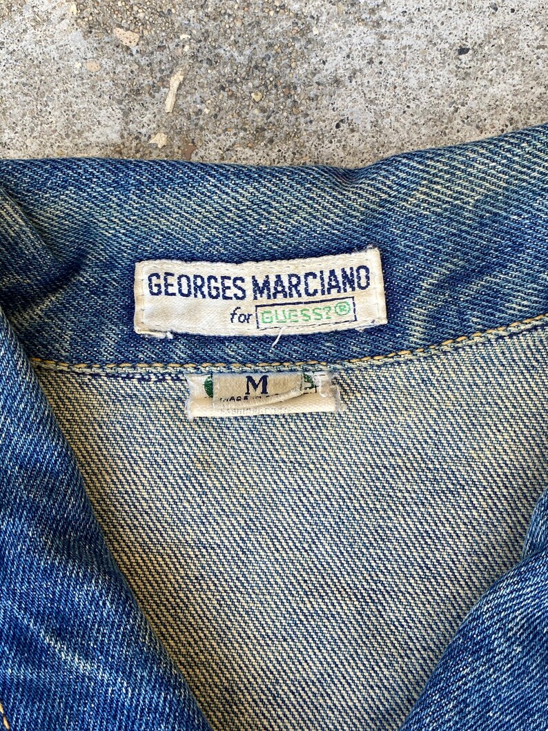 Vintage Georges Marciano Guess Denim Jacket Sz M image 5