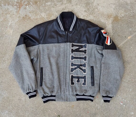 Vintage 80's Nike International Bomber Jacket Size L - Etsy