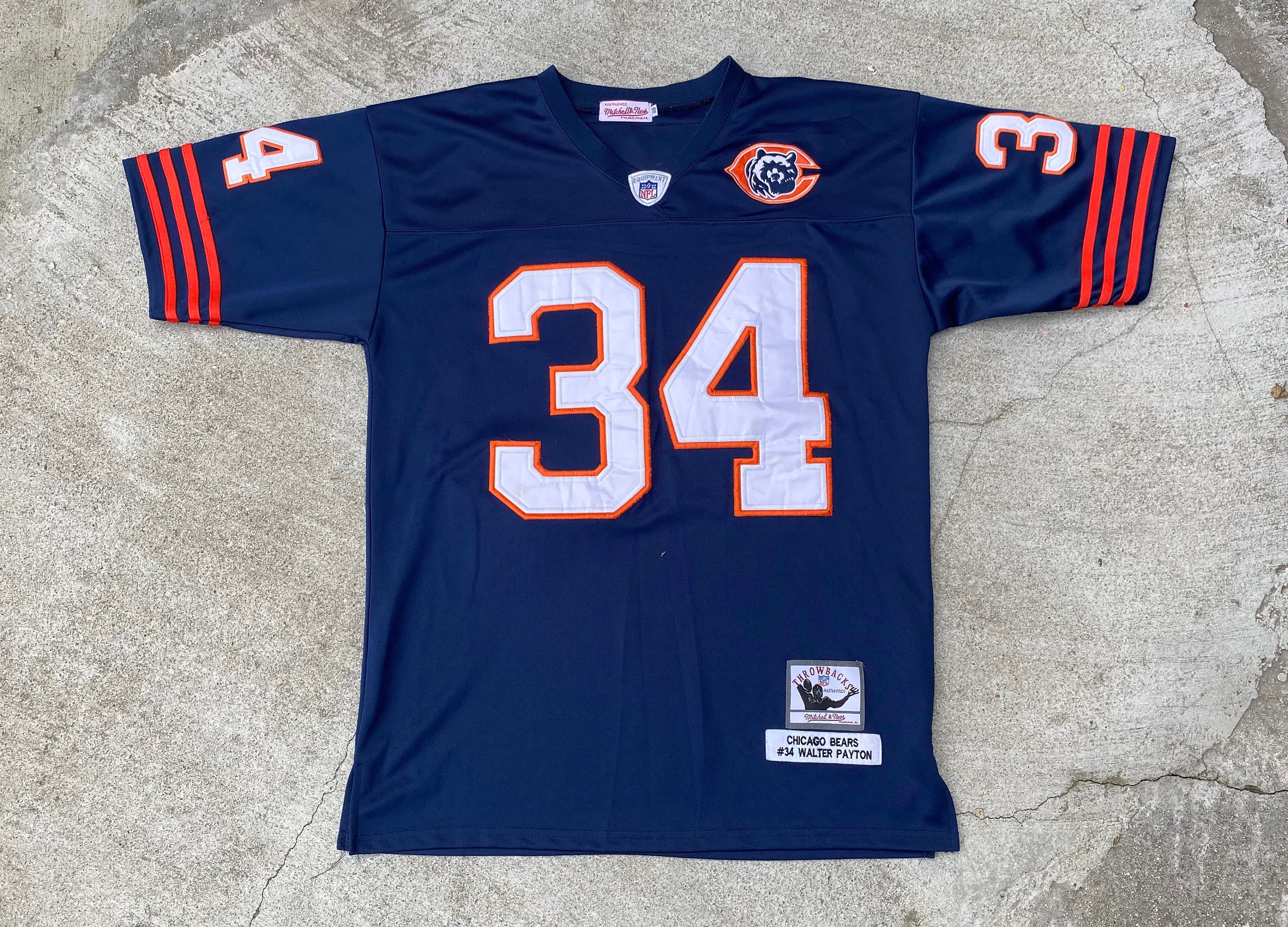 BeehausVintage Vintage 1980s || 'Sweetness' || Pristine Chicago Bears Walter Payton Jersey by Sand-Knit || Small
