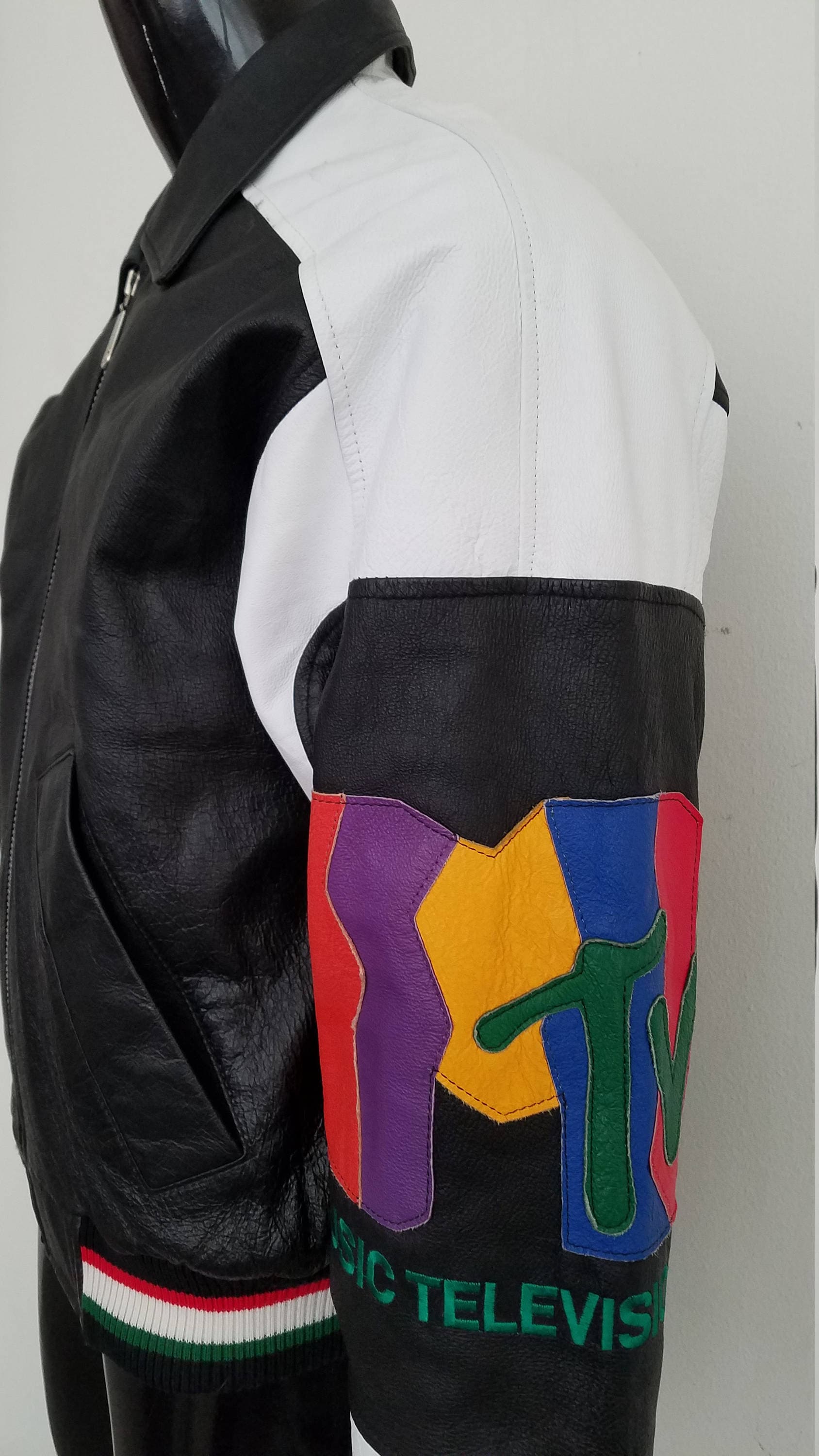 MTV レザージャケット　に Rare Vintage 1992 MTV Leather Jacket Sz. M/L - Etsy 日本