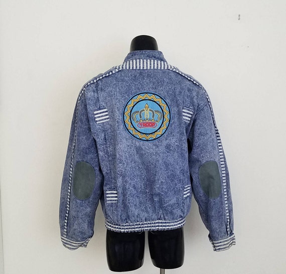 Rare Vintage 1980's Troop Denim Jacket Sz. XL - image 6