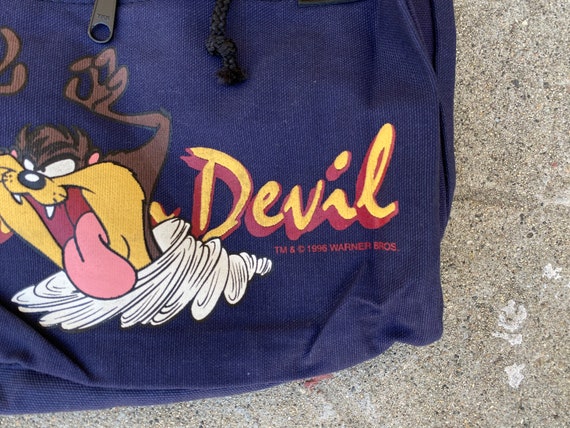 Vintage 1996 Looney Tunes Tasmanian Devil Backpack - Etsy display picture 1