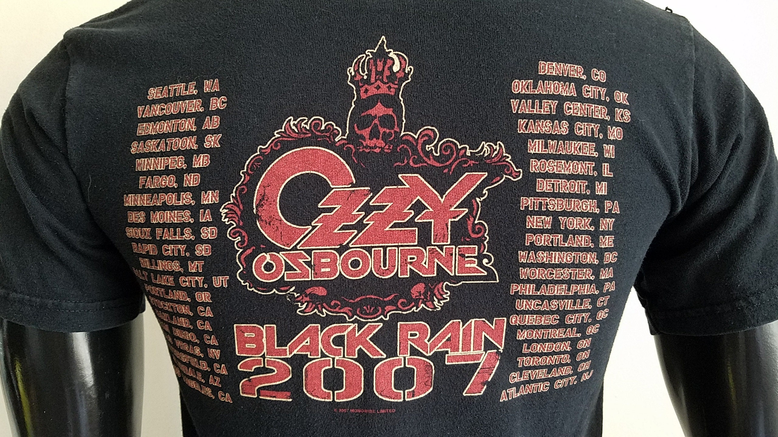 Ozzy Osbourne Black Rain Tour Tee Sz. S - Etsy