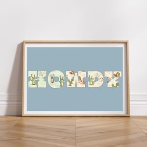 Howdy Printable Wall Art Retro Western Howdy Typographic Poster Texas Aesthetic Entryway Sign Howdy Art Print Digital Howdy Typography