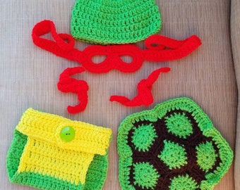 Crochet Ninja Turtle Set