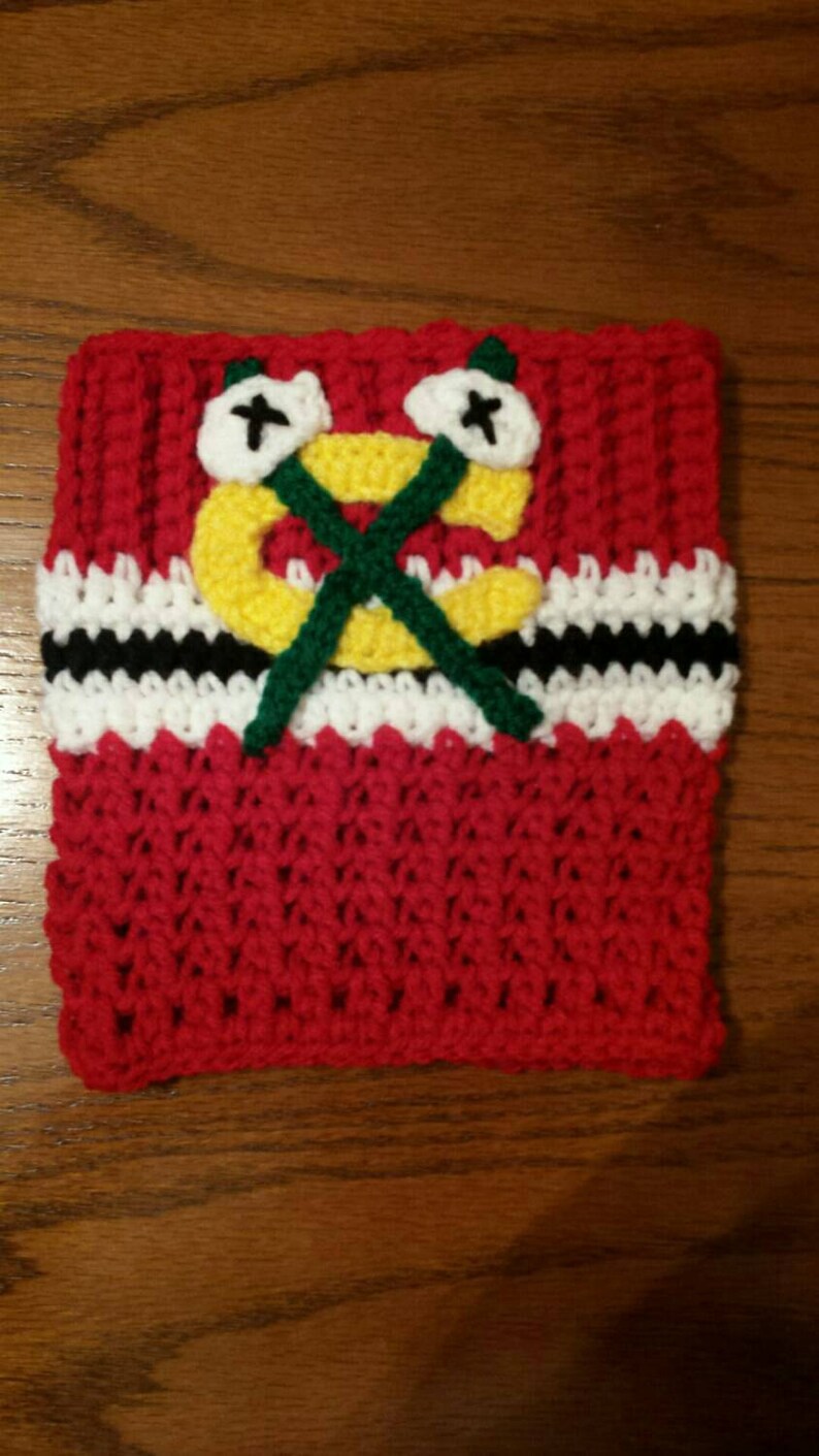 Chicago Blackhawks boot cuffs.