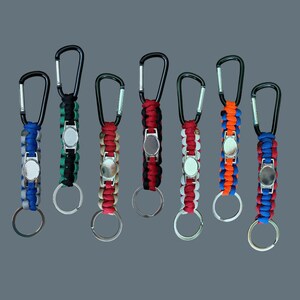 Paracord Keychain Carabiner, Braided Lanyard ,Key Holder, Multi Purpose Key Chain, Personalized Key chain