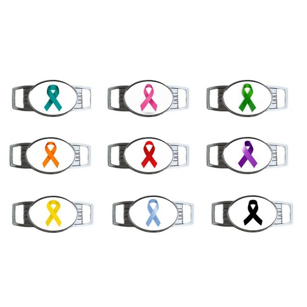 Awareness Ribbon | 12x16mm and 18x25mm Charm | Shoelace charm | Blank Oval Charm | Charm jewelry making | Paracord charm