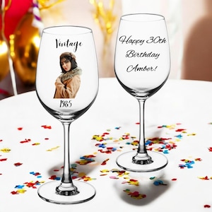 Custom Wine Glass, Photo Wine Glass, Custom Wine Glasses, Custom Birthday Gift, Photo On Wine Glass