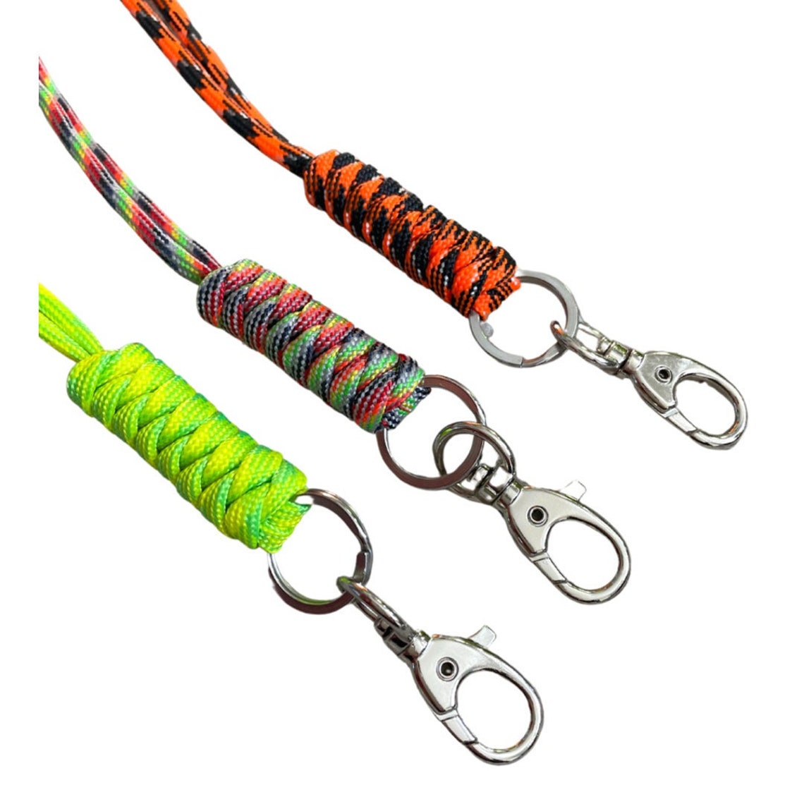 ID and Key Holder Lanyard Paracord Adjustable Multi Purpose Etsy