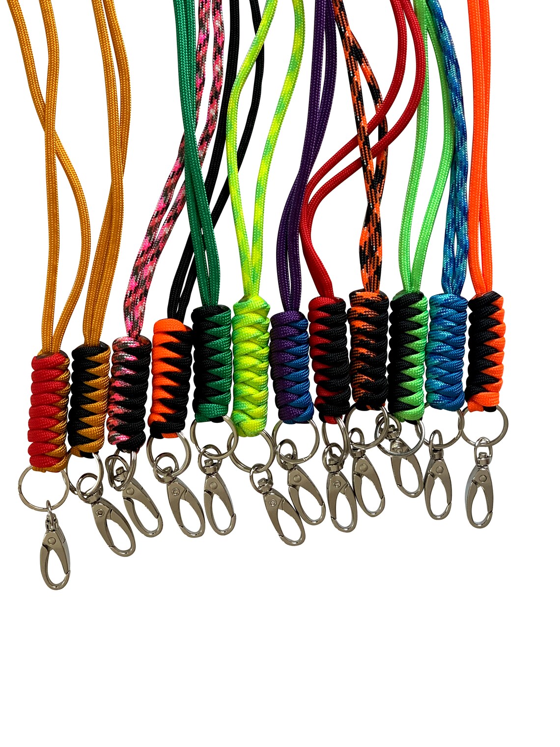ID and Key Holder Lanyard Paracord Adjustable Multi Purpose Etsy