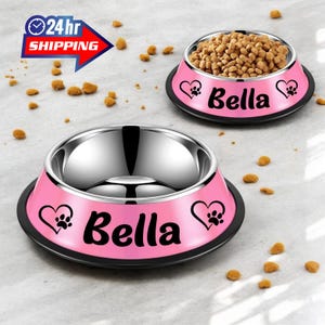 Custom Pet Bowl, Personalized Dog Bowl, Pet Bowl Name, Dog Food Bowl, Dog Bowl With Name