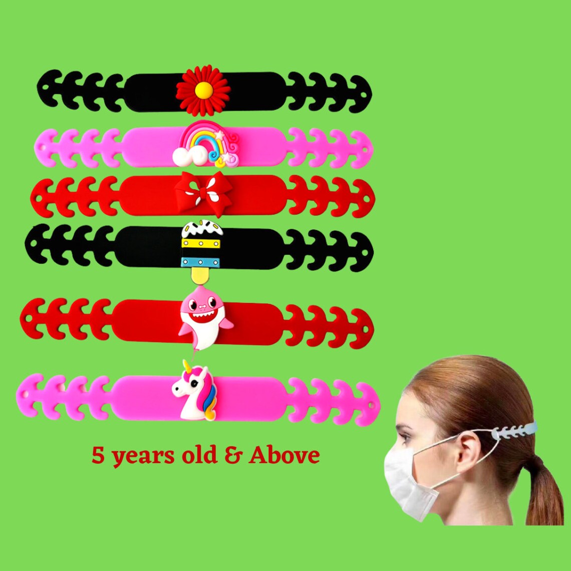 Mask Ear Saver Kids Face Mask Ear Saver Adjustable Etsy
