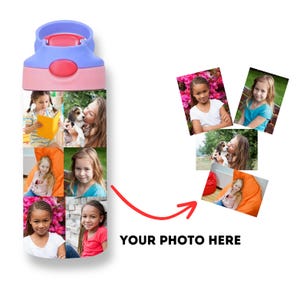 Custom Photo Water Bottle, Personalized Tumblers For Kids, Photo Print Tumbler, Kids Tumbler With Photo