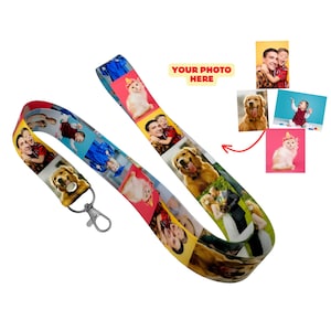 Custom Photo Lanyard, Collage Photo Lanyard, Personalized Neck Lanyard, Sublimation lanyard, Photo Print Lanyard, Picture Lanyard