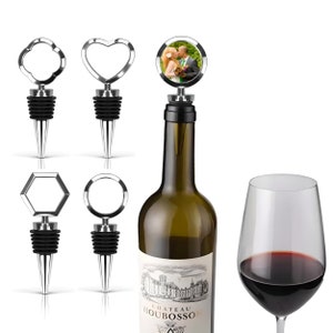 Custom Wine Stopper, Personalized Bottle Stopper, Photo Print Wine Stopper, Wine Stopper, Wedding Wine  Stopper