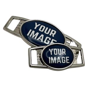 Customize Your Logo | 12x16mm and 18x25mm Charm | Shoelace charm | Blank Oval Charm | Charm jewelry making | Paracord charm