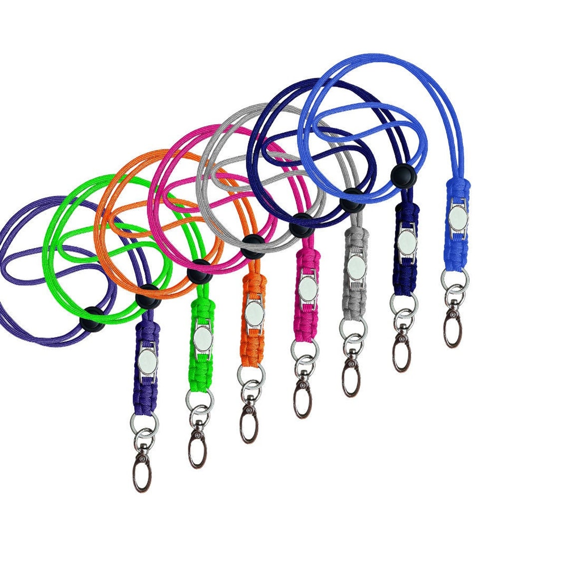 Paracord ID and Key Holder Lanyard Adjustable Lanyard Multi Etsy