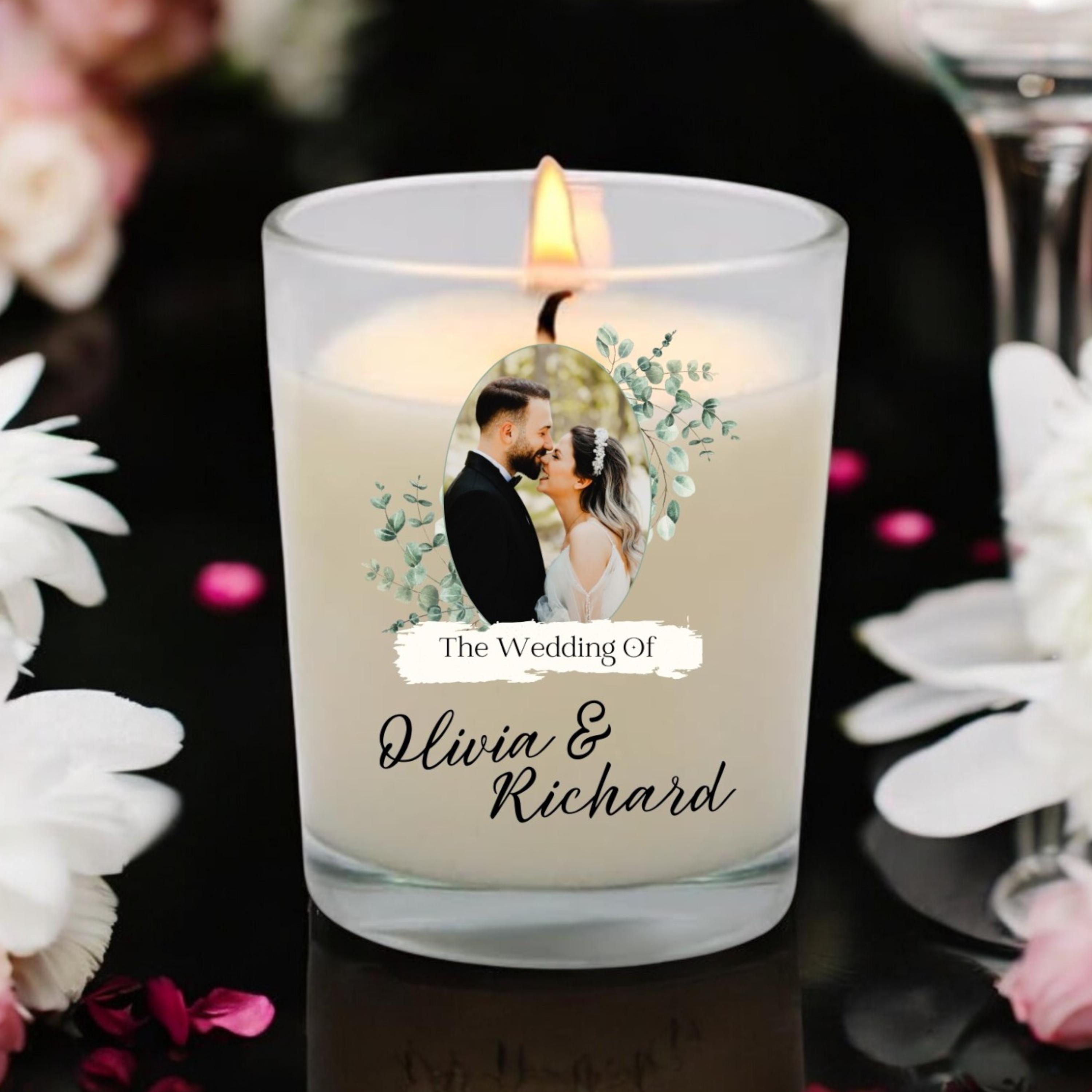 Set Of 5, 10 to 100Pcs Custom Candle, Wedding Favor Candle, Custom Picture Candle, Personalized Photo Candle, Custom Candle Gift